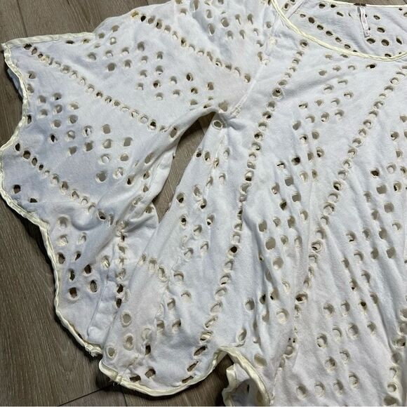 Free People Creak Dot to Dot Eyelet Blouse‎ - Picture 4 of 5